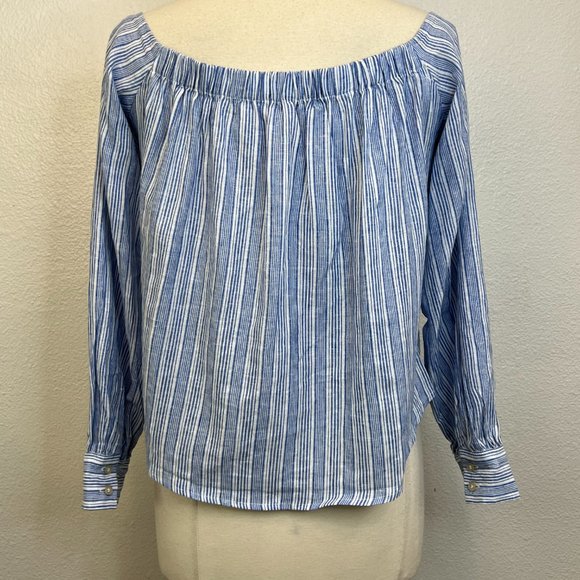 Free People Hello There Beautiful Shirt Size XS Off-the-Shoulder Button Up - Picture 4 of 6